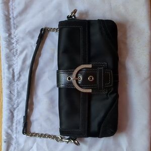 Coach black wristlet